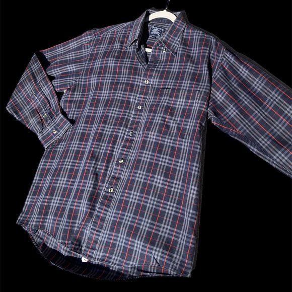 Vintage 2000s Burberry Nova Check Long Sleeve Button Up Pyjama Shirt Size L